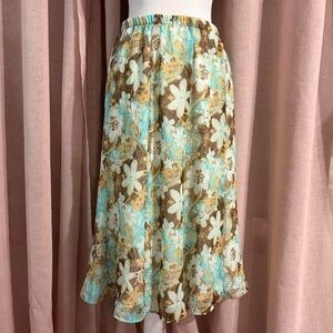 y2k floral midi skirt